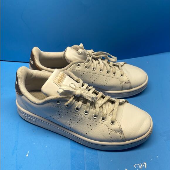 Adidas Women's Size 9 Cloudfoam Comfort Advantage Shoes White Rose Gold - Picture 10 of 10